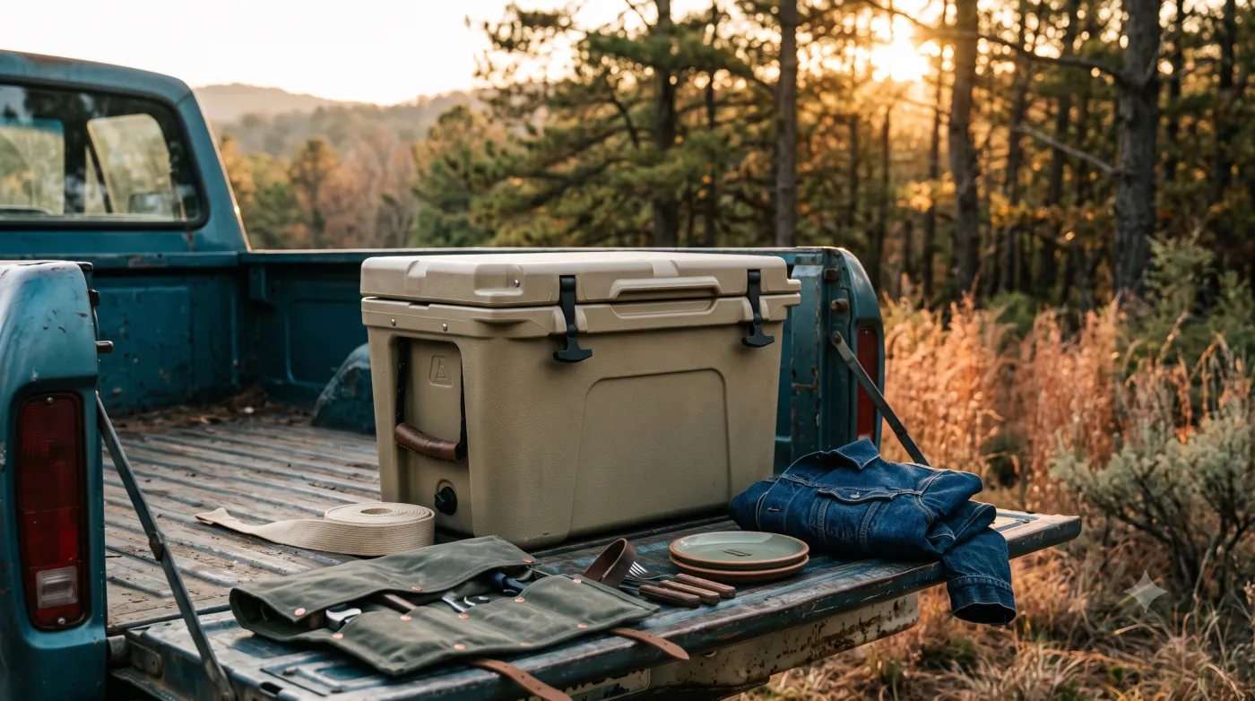 Cooler outdoors on a summer day